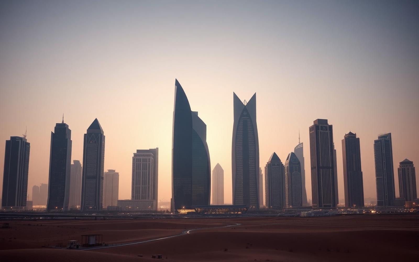 Riyadh skyline with King Abdullah Financial District