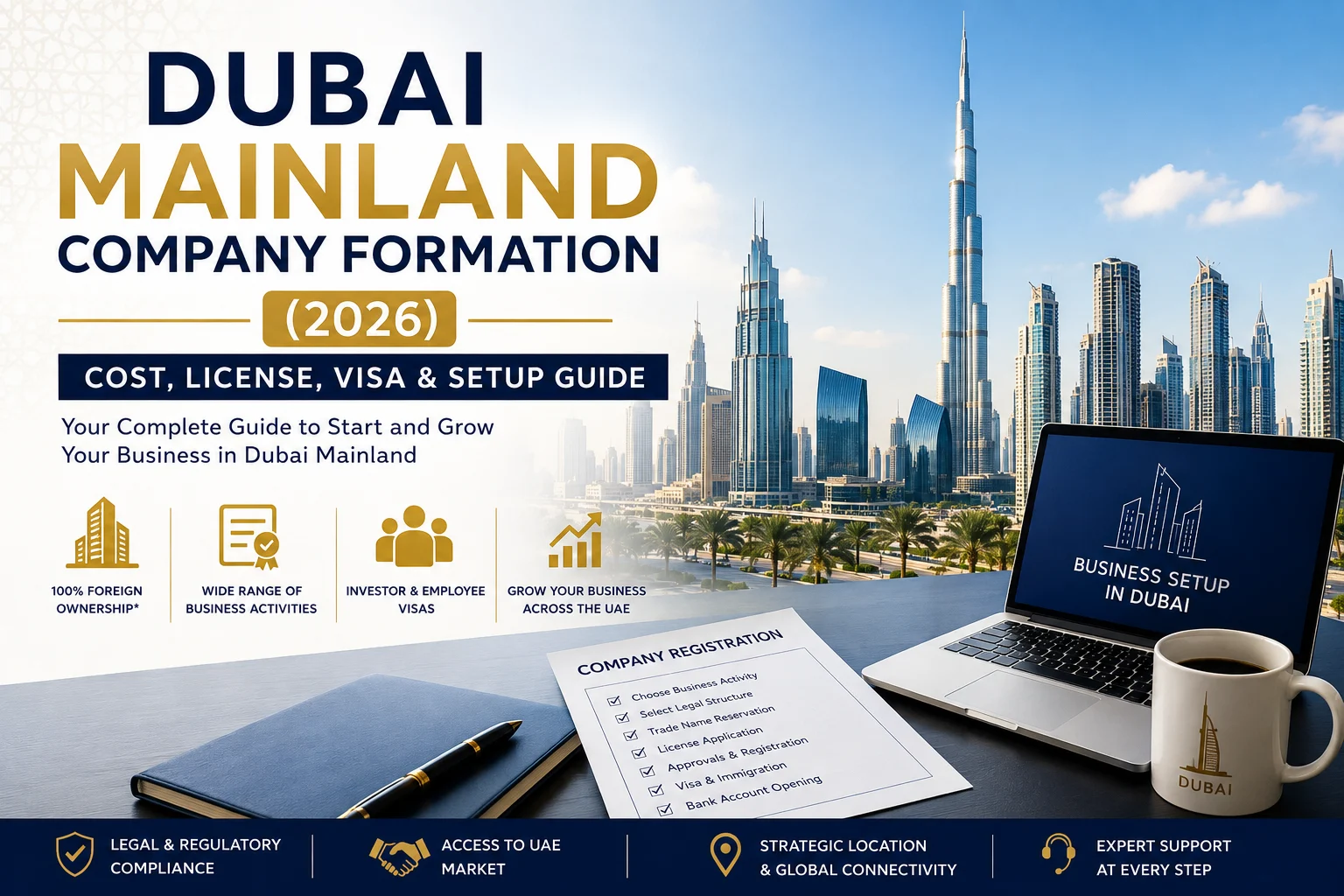 Dubai Mainland Company Formation (2026): Cost, License, Visa & Setup Guide