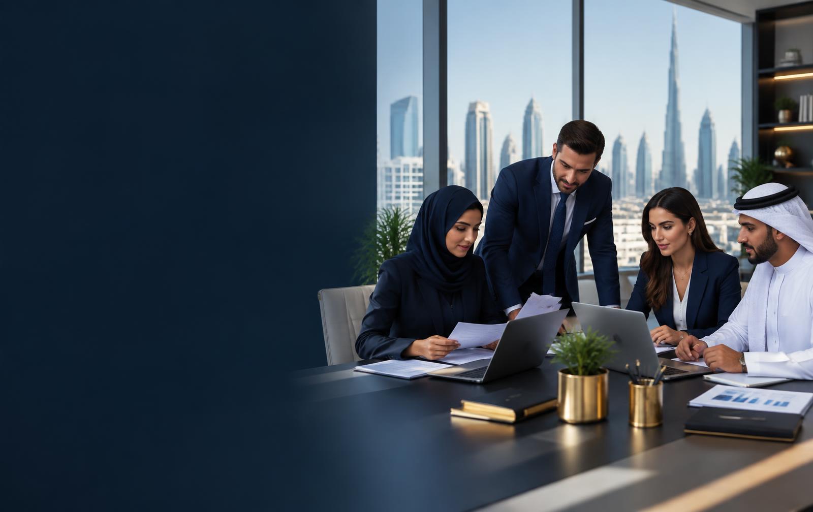 UAE business operations team coordinating outsourced administration and back-office workflows